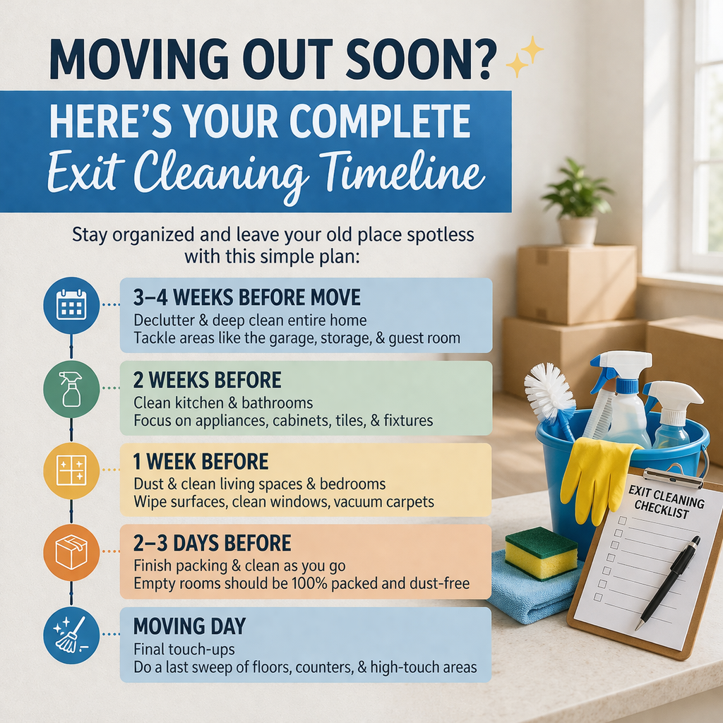 Moving Out Soon? Complete Exit Cleaning Timeline Guide